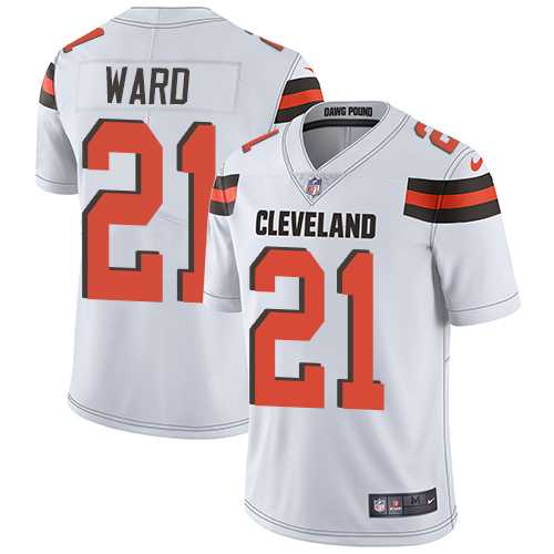 Youth Nike Cleveland Browns #21 Denzel Ward White Stitched NFL Vapor Untouchable Limited Jersey