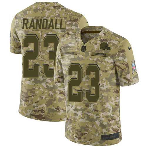 Youth Nike Cleveland Browns #23 Damarious Randall Camo Stitched NFL Limited 2018 Salute to Service Jersey