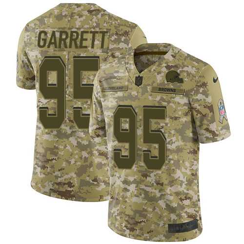 Youth Nike Cleveland Browns #95 Myles Garrett Camo Stitched NFL Limited 2018 Salute to Service Jersey
