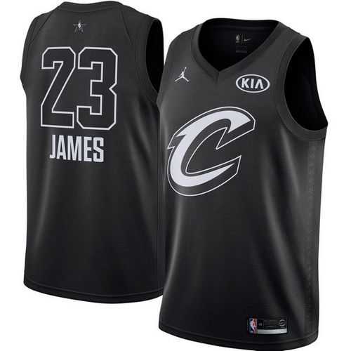 Youth Nike Cleveland Cavaliers #23 LeBron James Black NBA Jordan Swingman 2018 All-Star Game Jersey