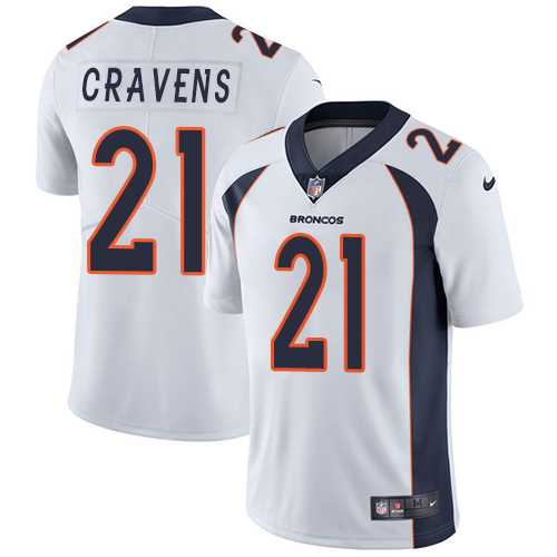 Youth Nike Denver Broncos #21 Su'a Cravens White Stitched NFL Vapor Untouchable Limited Jersey