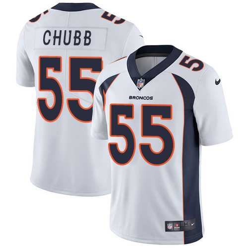 Youth Nike Denver Broncos #55 Bradley Chubb White Stitched NFL Vapor Untouchable Limited Jersey
