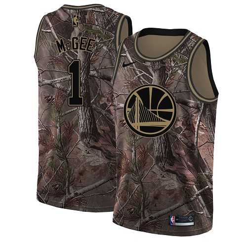 Youth Nike Golden State Warriors #1 JaVale McGee Camo NBA Swingman Realtree Collection Jersey