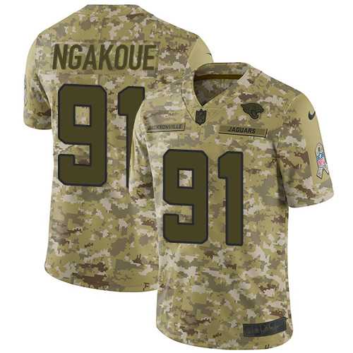 Youth Nike Jacksonville Jaguars #91 Yannick Ngakoue Camo Stitched NFL Limited 2018 Salute to Service Jersey