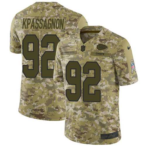 Youth Nike Kansas City Chiefs #92 Tanoh Kpassagnon Camo Stitched NFL Limited 2018 Salute to Service Jersey
