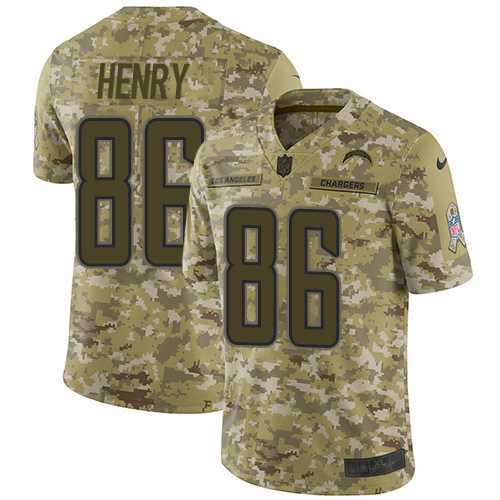 Youth Nike Los Angeles Chargers #86 Hunter Henry Camo Stitched NFL Limited 2018 Salute to Service Jersey