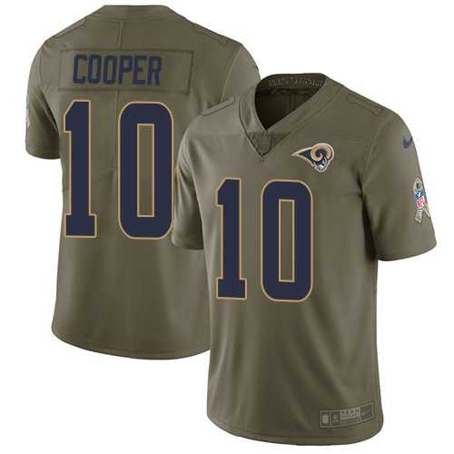 Youth Nike Los Angeles Rams #10 Pharoh Cooper Olive Stitched NFL Limited 2017 Salute to Service Jersey