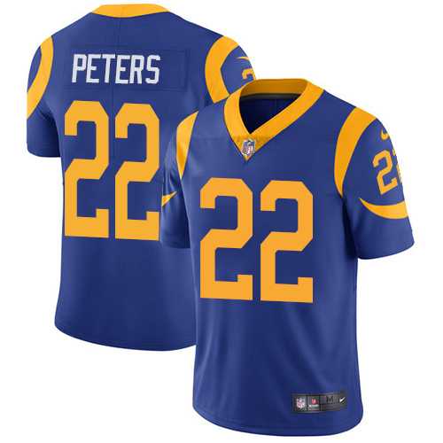Youth Nike Los Angeles Rams #22 Marcus Peters Royal Blue Alternate Stitched NFL Vapor Untouchable Limited Jersey