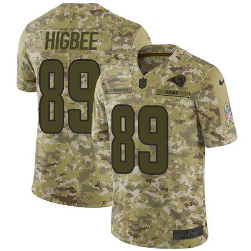 Youth Nike Los Angeles Rams #89 Tyler Higbee Camo Stitched NFL Limited 2018 Salute to Service Jersey