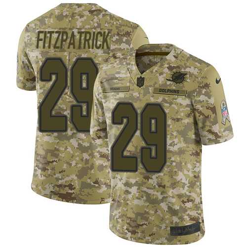 Youth Nike Miami Dolphins #29 Minkah Fitzpatrick Camo Stitched NFL Limited 2018 Salute to Service Jersey
