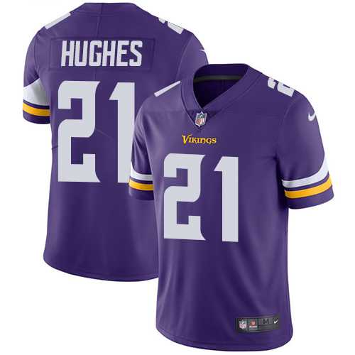 Youth Nike Minnesota Vikings #21 Mike Hughes Purple Team Color Stitched NFL Vapor Untouchable Limited Jersey