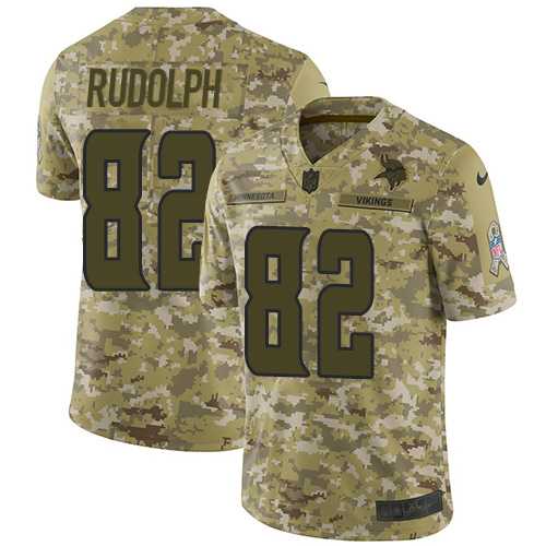 Youth Nike Minnesota Vikings #82 Kyle Rudolph Camo Stitched NFL Limited 2018 Salute to Service Jersey
