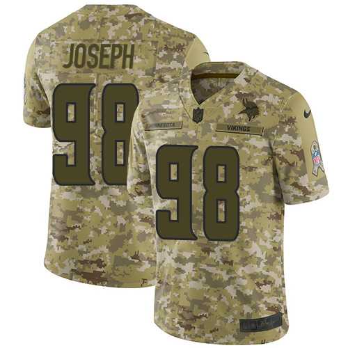 Youth Nike Minnesota Vikings #98 Linval Joseph Camo Stitched NFL Limited 2018 Salute to Service Jersey