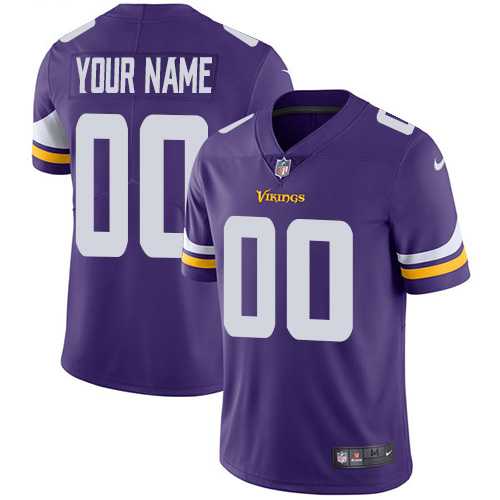 Youth Nike Minnesota Vikings Customized Purple Team Color Vapor Untouchable Limited NFL Jersey