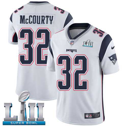 Youth Nike New England Patriots #32 Devin McCourty White Super Bowl LII Stitched NFL Vapor Untouchable Limited Jersey