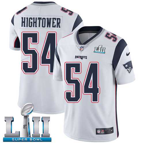 Youth Nike New England Patriots #54 Dont'a Hightower White Super Bowl LII Stitched NFL Vapor Untouchable Limited Jersey
