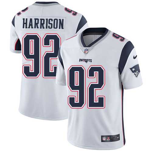 Youth Nike New England Patriots #92 James Harrison White Stitched NFL Vapor Untouchable Limited Jersey
