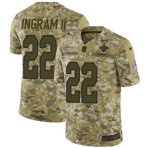 Youth Nike New Orleans Saints #22 Mark Ingram II Camo Stitched NFL Limited 2018 Salute to Service Jersey