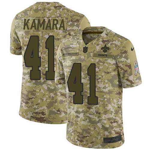 Youth Nike New Orleans Saints #41 Alvin Kamara Camo Stitched NFL Limited 2018 Salute to Service Jersey