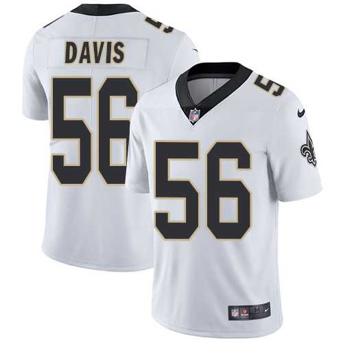 Youth Nike New Orleans Saints #56 DeMario Davis White Stitched NFL Vapor Untouchable Limited Jersey