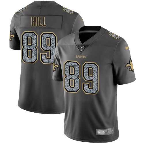Youth Nike New Orleans Saints #89 Josh Hill Gray Static NFL Vapor Untouchable Limited Jersey