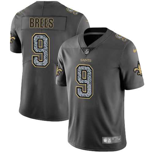 Youth Nike New Orleans Saints #9 Drew Brees Gray Static NFL Vapor Untouchable Limited Jersey