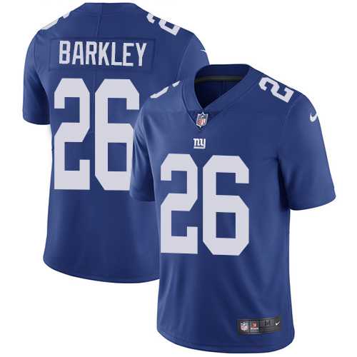 Youth Nike New York Giants #26 Saquon Barkley Royal Blue Team Color Stitched NFL Vapor Untouchable Limited Jersey