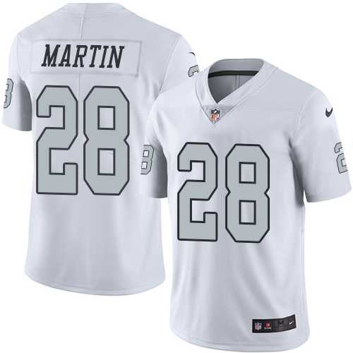 Youth Nike Oakland Raiders #28 Doug Martin White Stitched NFL Limited Rush Jersey