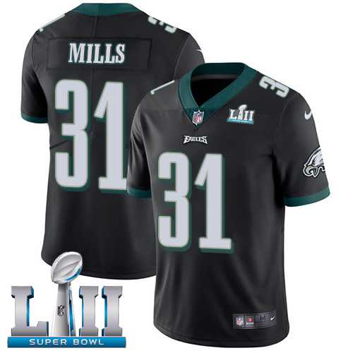 Youth Nike Philadelphia Eagles #31 Jalen Mills Black Alternate Super Bowl LII Stitched NFL Vapor Untouchable Limited Jersey