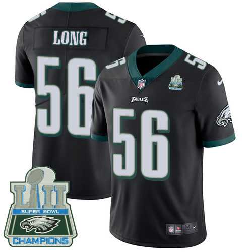 Youth Nike Philadelphia Eagles #56 Chris Long Black Alternate Super Bowl LII Champions Stitched NFL Vapor Untouchable Limited Jersey