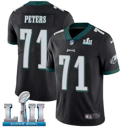Youth Nike Philadelphia Eagles #71 Jason Peters Black Alternate Super Bowl LII Stitched NFL Vapor Untouchable Limited Jersey