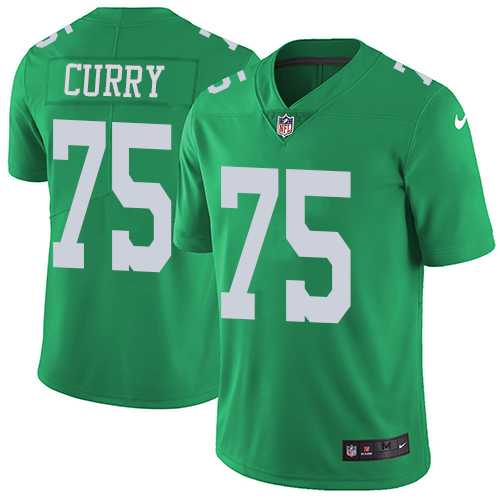 Youth Nike Philadelphia Eagles #75 Vinny Curry Green Stitched NFL Limited Rush Jersey
