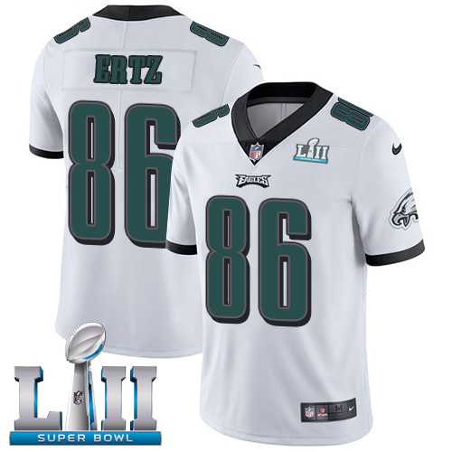 Youth Nike Philadelphia Eagles #86 Zach Ertz White Super Bowl LII Stitched NFL Vapor Untouchable Limited Jersey
