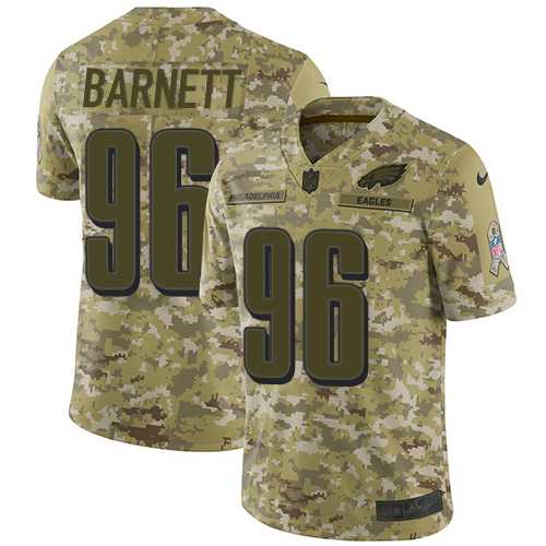 Youth Nike Philadelphia Eagles #96 Derek Barnett Camo Stitched NFL Limited 2018 Salute to Service Jersey