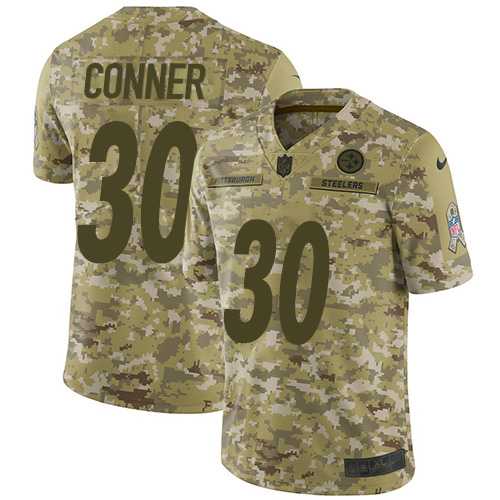 Youth Nike Pittsburgh Steelers #30 James Conner Camo Stitched NFL Limited 2018 Salute to Service Jersey