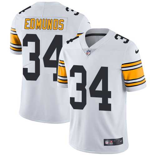 Youth Nike Pittsburgh Steelers #34 Terrell Edmunds White Stitched NFL Vapor Untouchable Limited Jersey