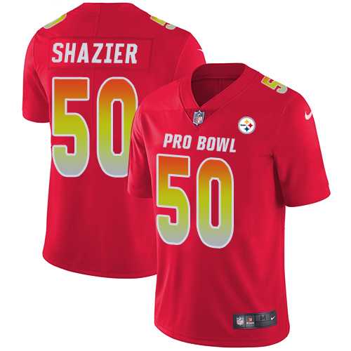 Youth Nike Pittsburgh Steelers #50 Ryan Shazier Red Stitched NFL Limited AFC 2018 Pro Bowl Jersey