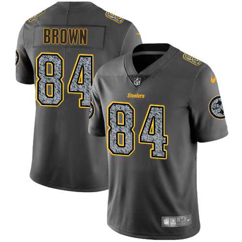 Youth Nike Pittsburgh Steelers #84 Antonio Brown Gray Static NFL Vapor Untouchable Limited Jersey