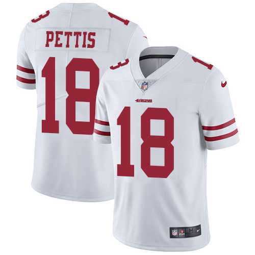 Youth Nike San Francisco 49ers #18 Dante Pettis White Stitched NFL Vapor Untouchable Limited Jersey
