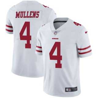 Youth Nike San Francisco 49ers #4 Nick Mullens White Stitched NFL Vapor Untouchable Limited Jersey