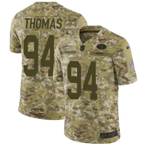 Youth Nike San Francisco 49ers #94 Solomon Thomas Camo Stitched NFL Limited 2018 Salute to Service Jersey