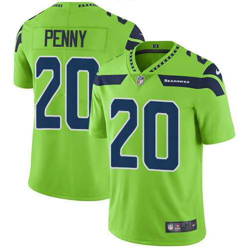 Youth Nike Seattle Seahawks #20 Rashaad Penny Green Stitched NFL Limited Rush Jersey