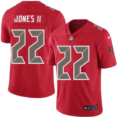 Youth Nike Tampa Bay Buccaneers #22 Ronald Jones II Red Stitched NFL Limited Rush Jersey