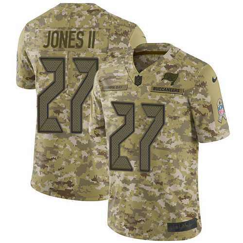 Youth Nike Tampa Bay Buccaneers #27 Ronald Jones II Camo Stitched NFL Limited 2018 Salute to Service Jersey
