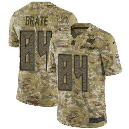 Youth Nike Tampa Bay Buccaneers #84 Cameron Brate Camo Stitched NFL Limited 2018 Salute to Service Jersey