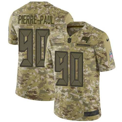 Youth Nike Tampa Bay Buccaneers #90 Jason Pierre-Paul Camo Stitched NFL Limited 2018 Salute to Service Jersey