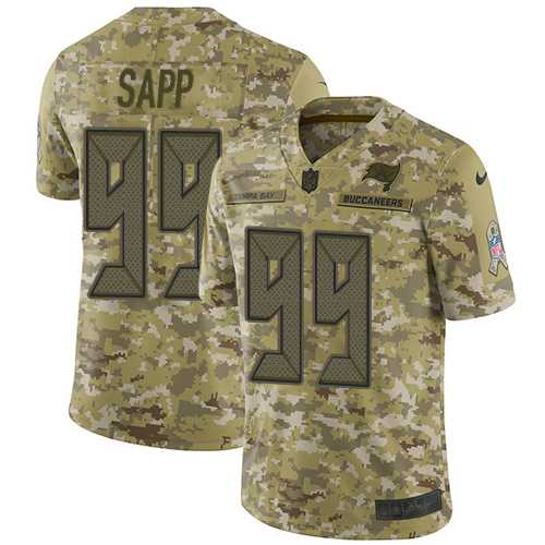 Youth Nike Tampa Bay Buccaneers #99 Warren Sapp Camo Stitched NFL Limited 2018 Salute to Service Jersey