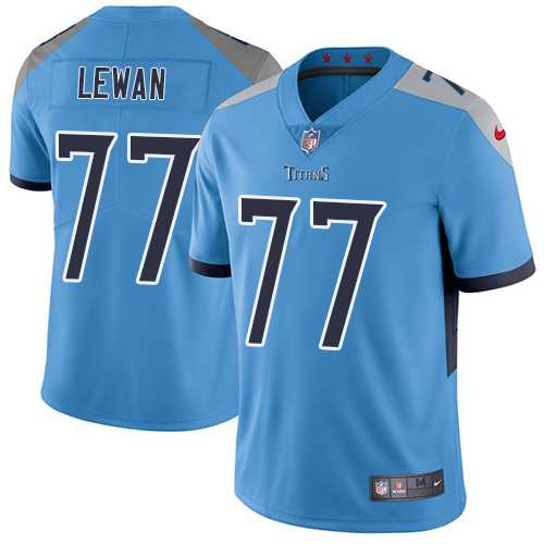 Youth Nike Tennessee Titans #77 Taylor Lewan Light Blue Team Color Stitched NFL Vapor Untouchable Limited Jersey