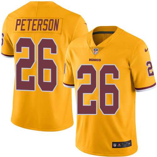 Youth Nike Washington Redskins #26 Adrian Peterson Gold Stitched NFL Limited Rush Jersey