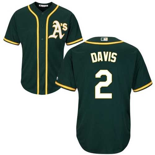 Youth Oakland Athletics #2 Khris Davis Green Cool Base Stitched MLB